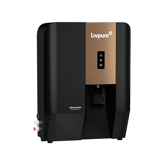 Open Box, Unused Livpure Liv-allura-premia 7 L RO + UV + UF + TDS + ALK + Copper Water Purifier Black