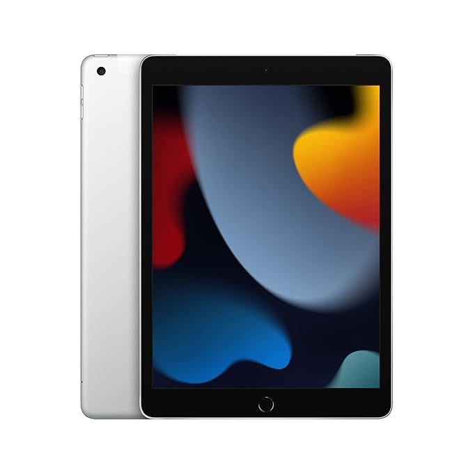 Open Box Unused Apple 2021 10.2-inch (25.91 cm) iPad with A13 Bionic chip Wi-Fi + Cellular 64GB Silver 9th Generation