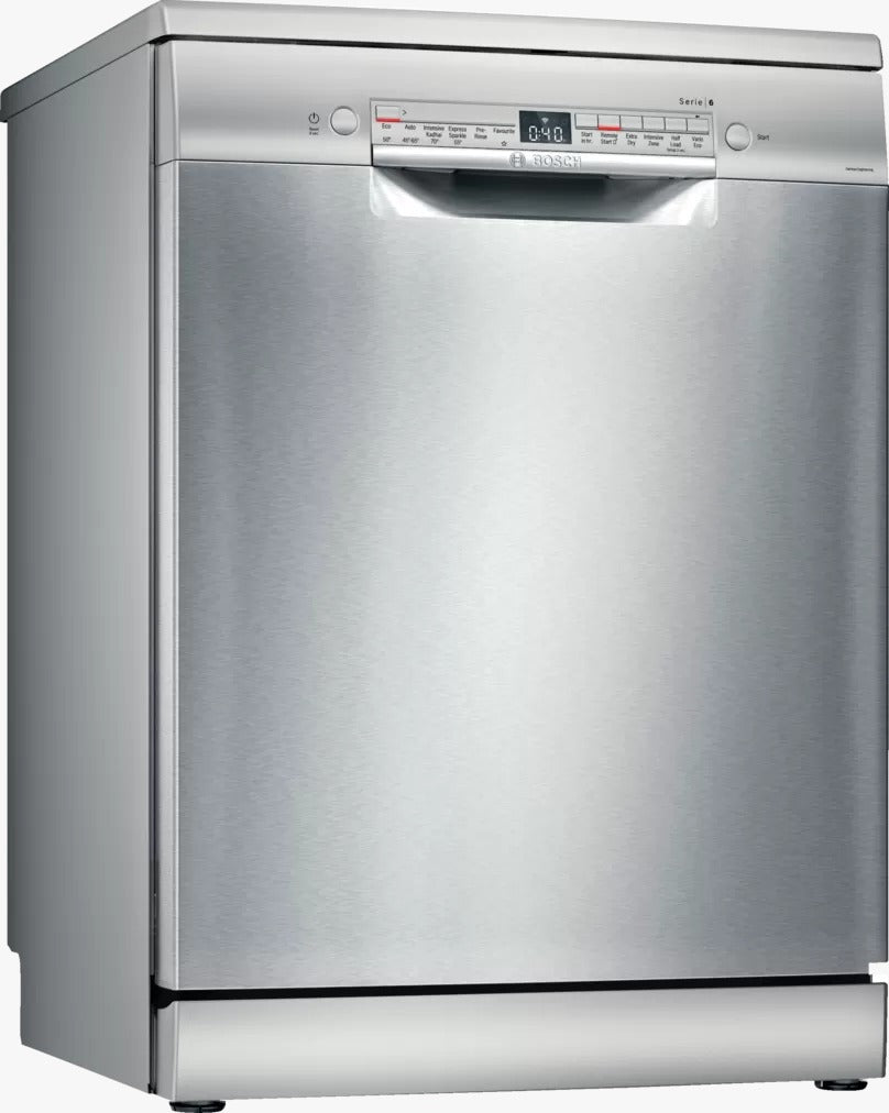 Bosch Series 6 Free-standing Dishwasher 60 Cm Brushed Steel Anti-fingerprint SMS6ITI01I