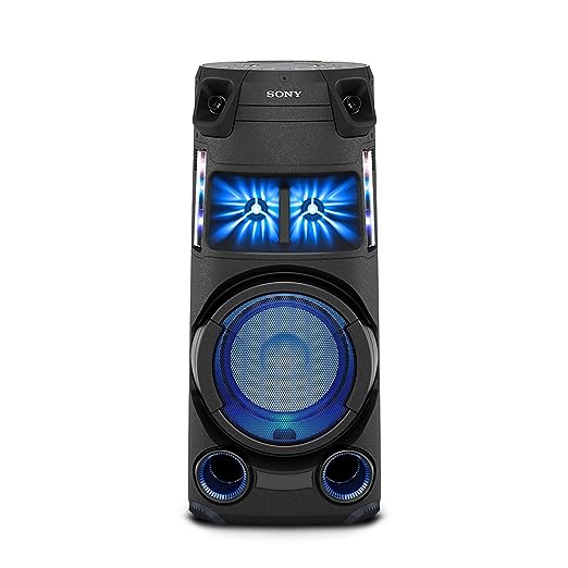 Open Box Unused Sony MHC-V43D High Power Party Speaker with Bluetooth connectivity Mic/Guitar Jet Bass Booster Gesture Control USB, HDMI,CD/DVD Black