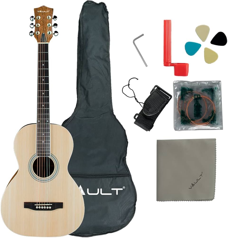 Vault PA36 Parlor Body Compact Acoustic Guitar with Standard Scale Length