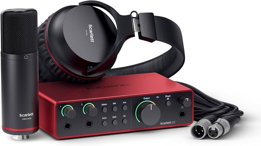 Focusrite Scarlett 2i2 Studio 4th Gen USB Audio Interface and Recording Bundle