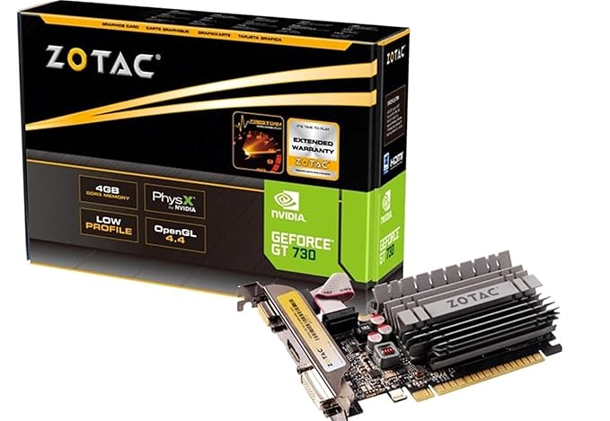 Open Box, Unused Zotac Gaming Geforce Gt 730 Ddr3 4Gb 64Bit Pcie Zone Edition Graphics Card