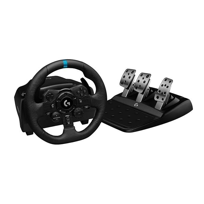 Open Box Unused Logitech G923 Racing Wheel and Pedals, Trueforce Feedback