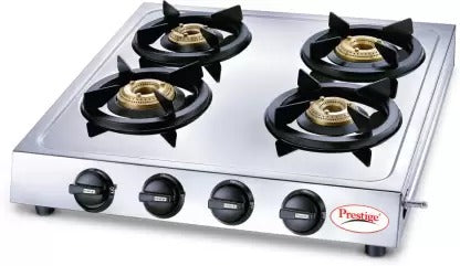Open Box, Unused Prestige Gas Stove 40212 Stainless Steel Manual Gas Stove 3 Burners