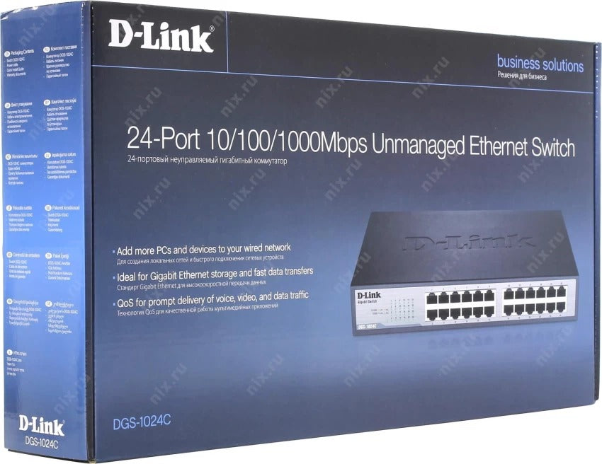 Open Box Unused D-Link DGS-1024C 24 Ports 1000 Mbps Network Switch Grey