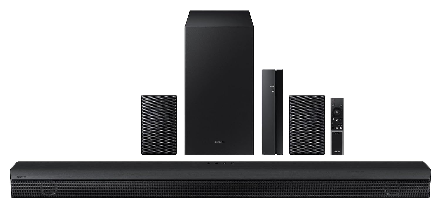 Open Box Unused Samsung Soundbar with Dolby 5.1ch, Built-in Center Firing Speakers & Subwoofer HW-B670/XL Black