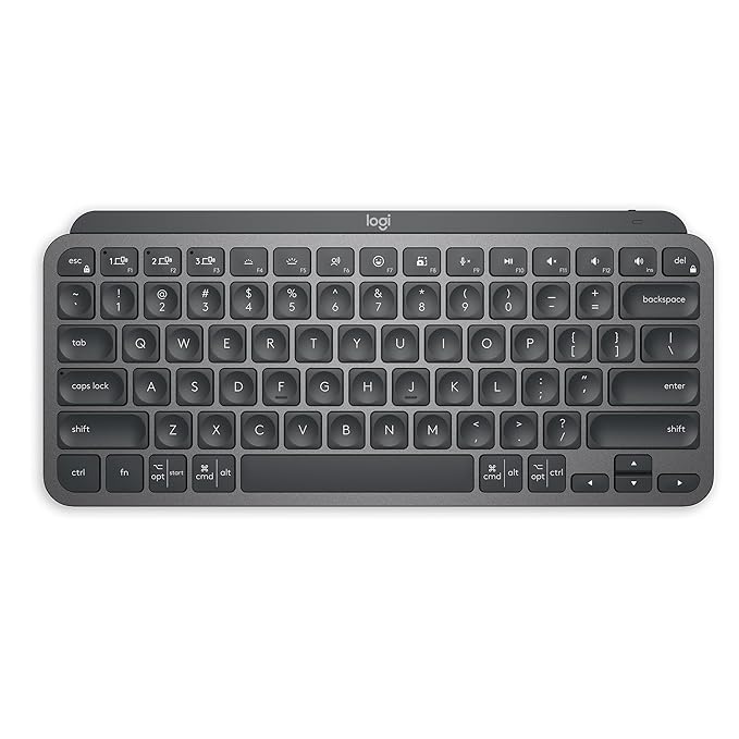 Open Box, Unused Logitech Mx Keys Mini Minimalist Wireless Illuminated Keyboard, Compact, Bluetooth, Backlit, USB-C Compatible with Apple Macos, iOS, Windows Linux Android, Metal Build-Graphite