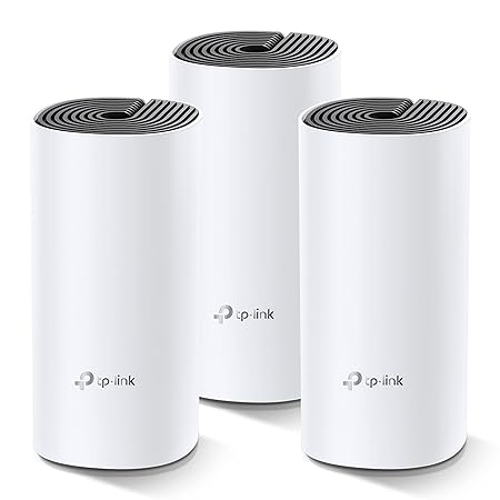 Open Box Unused TP-Link Deco M4 Whole Home Mesh Wi-Fi System, Seamless Roaming and Speedy (AC1200), Work with Amazon Echo/Alexa, Router and Wi-Fi Booster, Parent Control Router Pack of 3