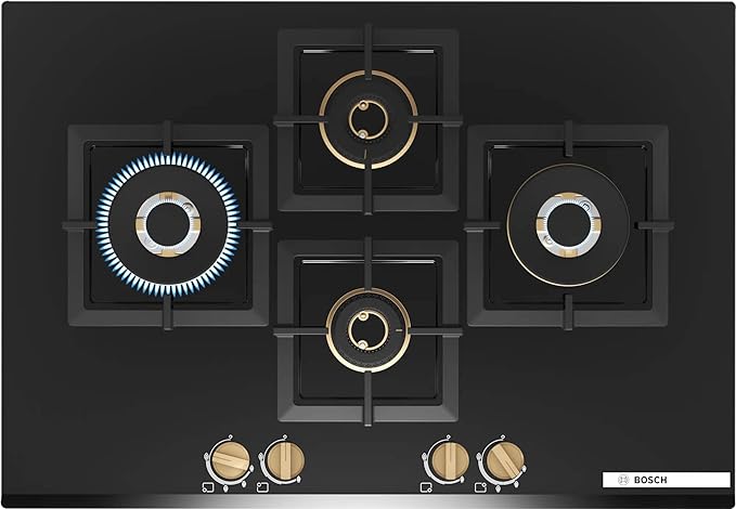 Bosch Series 6 Gas Hob 75 Cm Tempered Glass Black PNI7B6G20I