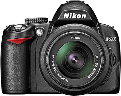 Used Nikon D3000 10.2MP Digital SLR Camera with 18-55mm f/3.5-5.6G AF-S DX VR Nikkor Zoom Lens