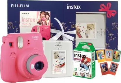 Open Box, Unused Fujifilm Instax Treasure Box Mini 9 Instant Camera Pink