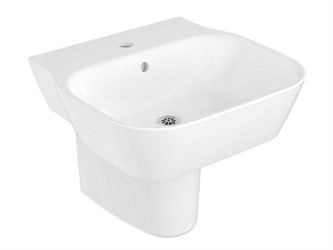 Kohler Span Square Wall Mount Lav (small) With Half Pedestal K-24563IN-0