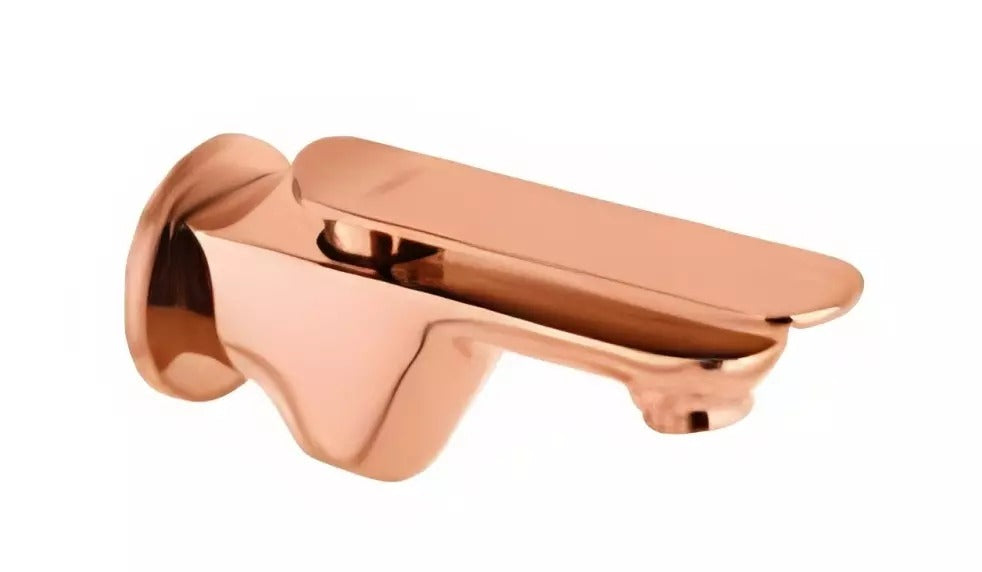 Cera Brooklyn Single Lever Wall Mount Bib Cock with Wall Flange and Aerator Rose Gold F1018151RG