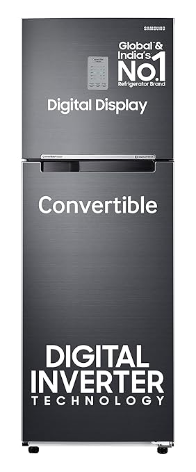 Open Box, Unused Samsung 256 L, 3 Star, Convertible, Digital Inverter with Display Frost Free Double Door Refrigerator RT30C3733BX/HL, Luxe Black, 2024 Model