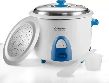 Open Box, Unused Flipkart SmartBuy CFXB18 Electric Rice Cooker 1.8 L White Blue