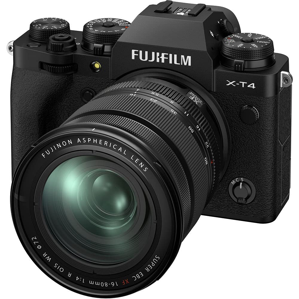 Used Fujifilm X Series X-T4 Mirrorless Camera Body with XF 16-80mm Lens Black