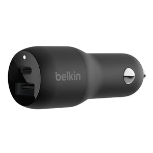 Open Box, Unused Belkin 37W Dual Port (USB-C & USB-A) Fast Charge Car Charger Adapter