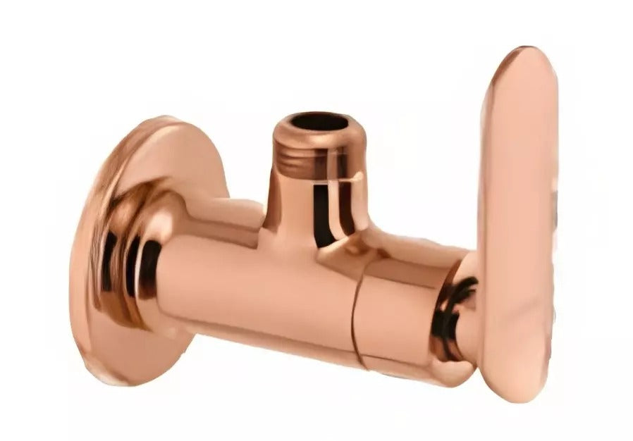 Cera Brooklyn Single Lever Wall Mount Angle Cock with Wall Flange Rose Gold F1018201RG