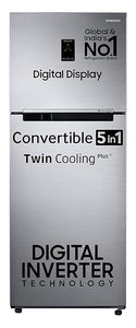 Open Box, Unused Samsung 363 L, 2 Star, Convertible 5-in-1 Digital Inverter with Display Frost Free Double Door Refrigerator RT39C5532S8/HL, Silver, Elegant Inox, 2024 Model