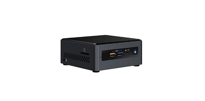 Open Box Unused Intel Nuc Kit-Nuc7Cjyh Celeron J4005 Processor Barebone Desktop Computer,Windows 10 Black