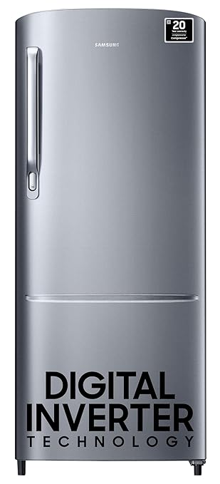 Open Box, Unused Samsung 183 L, 3 Star, Digital Inverter, Direct-Cool Single Door Refrigerator RR20C1723S8/HL, Silver, Elegant Inox, 2024 Model