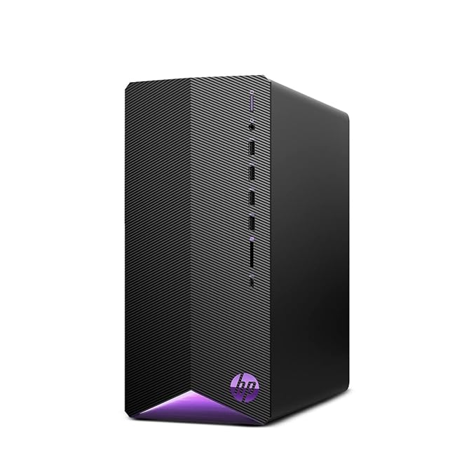 Open Box, Unused HP Pavilion Gaming Desktop PC 11th Gen Intel Core i7 Processor 16GB/1TB SSD/NVIDIA GeForce RTX 3060Ti 8GB Graphics/Windows 11/MS Office/Shadow Black with Violet TG01-2005in (Without Graphic Card)