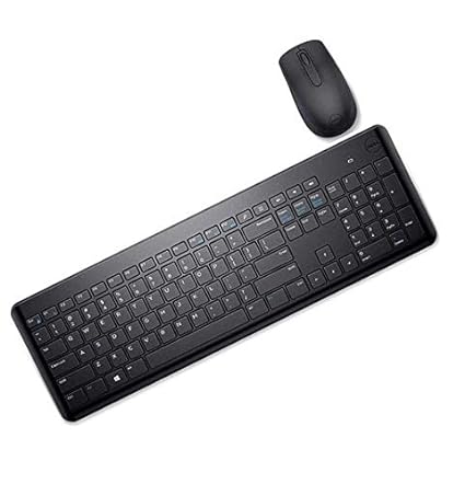 Open Box, Unused Dell KM117 / KM117 Keyboard & Mouse Combo Wireless Laptop Keyboard Black