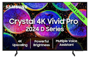 Open Box Unused Samsung 138 cm 55 inches D Series Crystal 4K Vivid Pro Ultra HD Smart LED TV UA55DUE77AKLXL Black