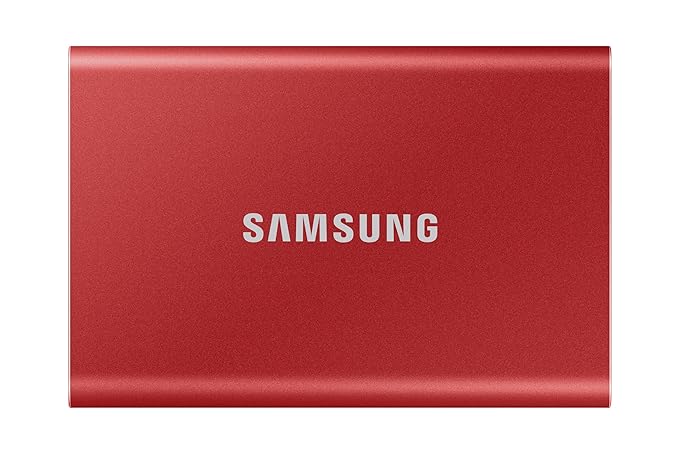Open Box Unused Samsung T7 1TB Up to 1,050MB/s USB 3.2 Gen 2 10Gbps, Type-C External Solid State Drive Portable SSD Red MU-PC1T0R