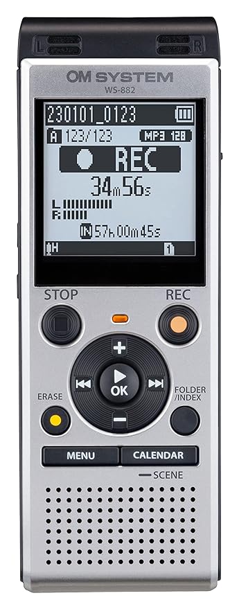 Olympus WS-882 Digital Voice Recorder, with Linear PCM/MP3 Recording Formats