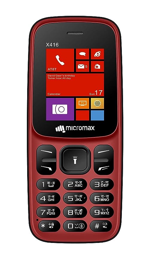 Open Box Unused Micromax X416 Black+Red Pack of 2
