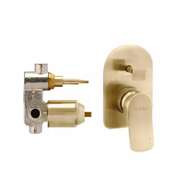 Cera Perla Single Lever High Flow Concealed Diverter Antique Brass F1012721BA