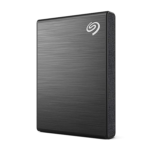 Open Box Unused Seagate One Touch 500GB External SSD up to 1030 Mb/s, for Windows and Mac, with Android App, 3 yr Data Recovery Services, Portable SSD Black, 6 Month Mylio Create and Dropbox Plan STKG500400