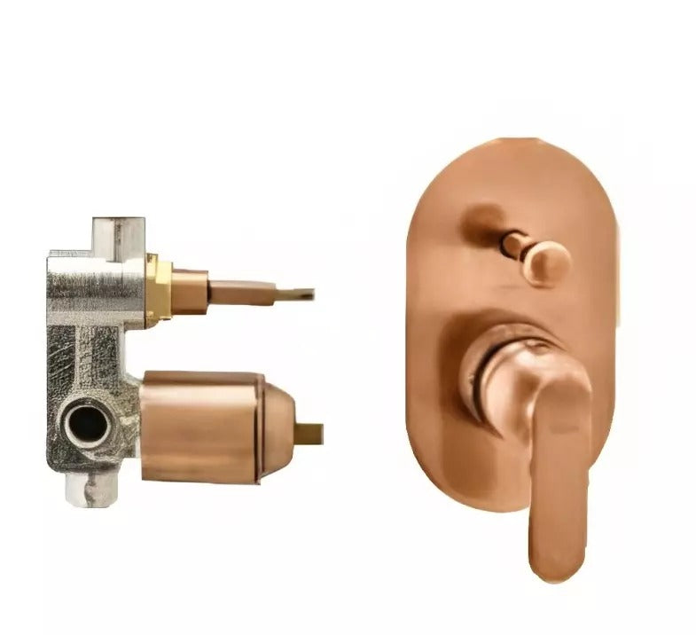 Cera Brooklyn Single Lever High Flow Concealed Diverter Exposed Part Antique Copper F1018721AC