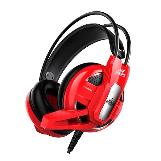 Open Box, Unused Ant Esports H520W World of Warships Edition Wired Over Ear Headphones with Mic Red Pack of 2