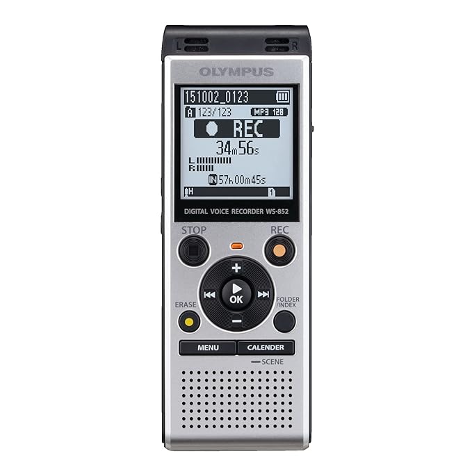 Open Box Unused Olympus WS-852 Digital Voice Recorder with Built-in USB Silver