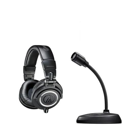 Audio-Technica Home Creation Bundle with ATGM1-USB Desktop Microphone & ATH-M50X Monitor Headphone