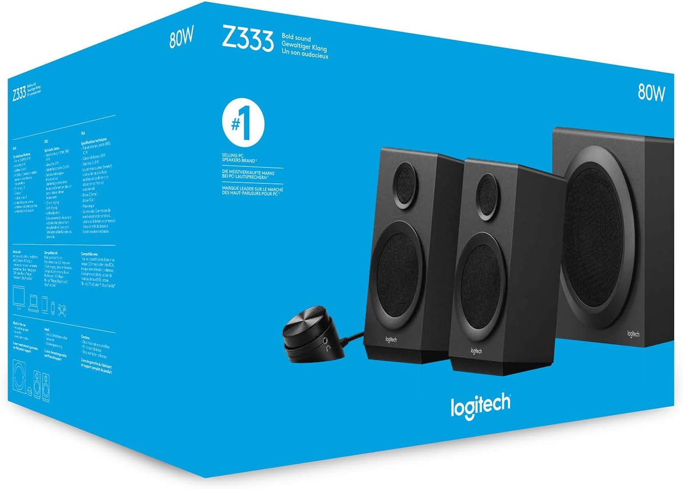 Open Box Unused Logitech Z333 2.1 Spark Set Portable Home Theatre