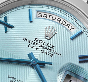 Rolex Day-Date 40 228206, President, Platinum, Green Arabic Language D