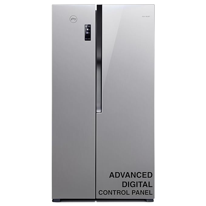 Open Box, Unused Godrej 564 L Frost Free Multi Air Flow System Side-By-Side Refrigerator RS Eonvelvet 579 RFD PL ST Platinum Steel, With Advanced Controls