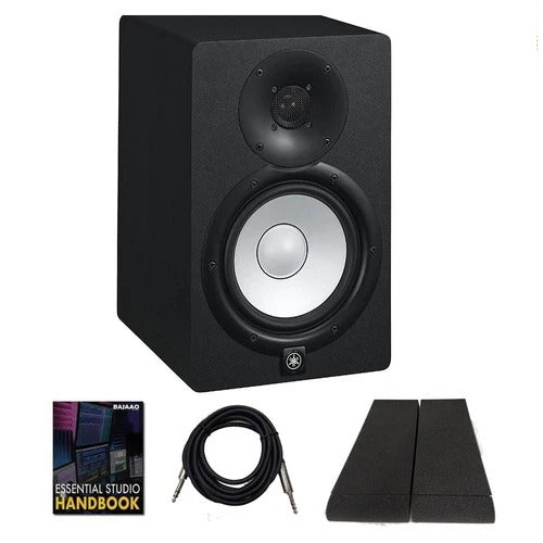 Yamaha HS7 Two Way 6.5inch Active Monitor with Isolation Pads, Cable and Ebook Single Unit