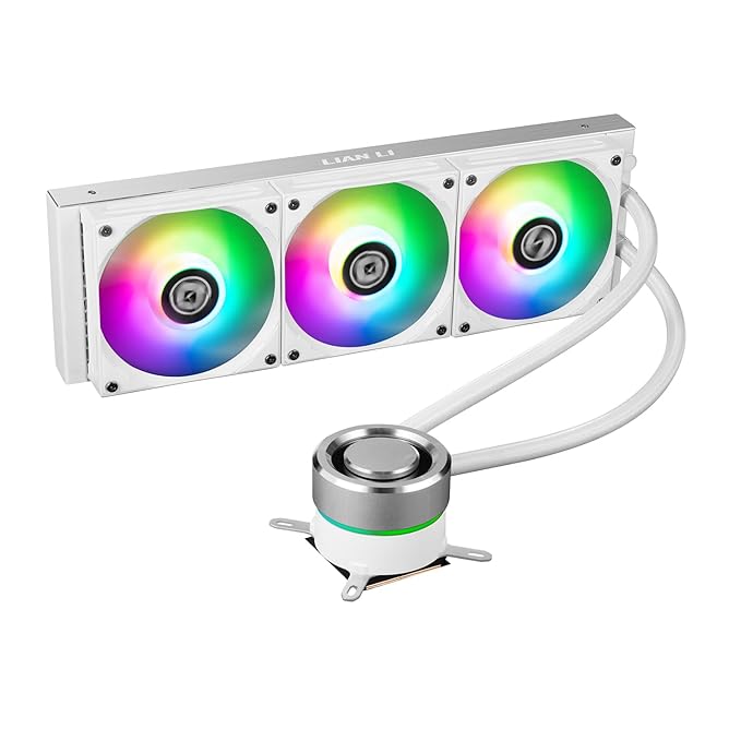 Open Box Unused Lian Li Galahad 360 ARGB AIO Liquid CPU Cooler White Support Intel LGA 115X,LGA 1200,LGA 1700 & AMD: AM4,AM5