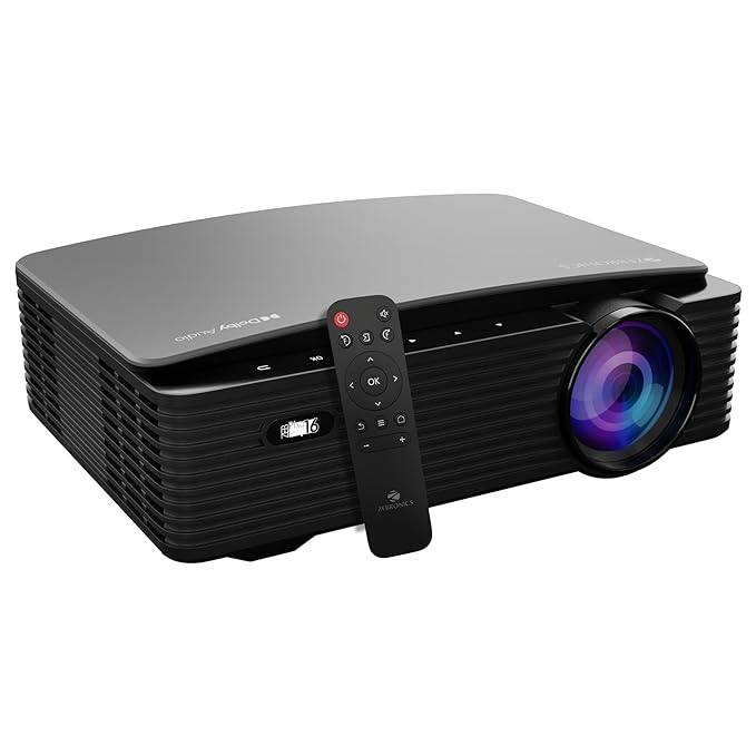 Open Box Unused Zebronics Pixaplay 16 Dolby Smart Led Projector, 4000 Lumens, 4k Support