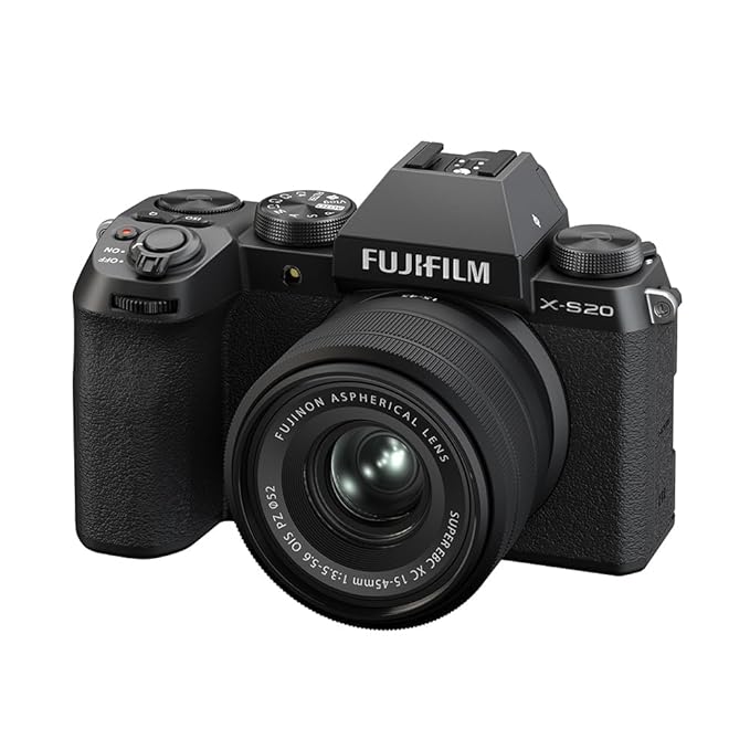 Fujifilm X-S20 Mirrorless Camera With XC 15-45mm Lens Black