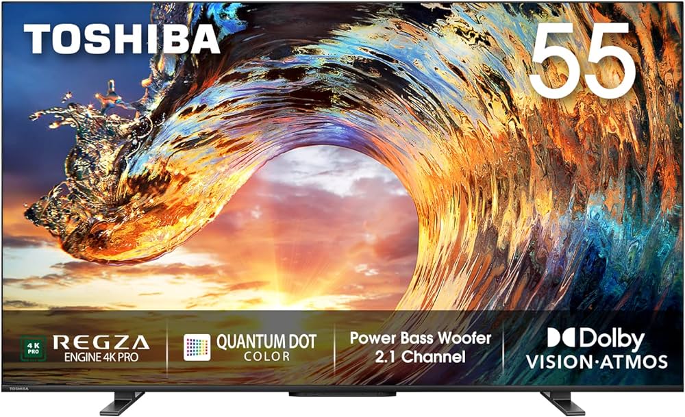 Open Box Unused Toshiba M550LP Series 139 cm (55 inch) QLED Ultra HD (4K) Smart Google TV With Bass Woofer and REGZA Engine 55M550LP