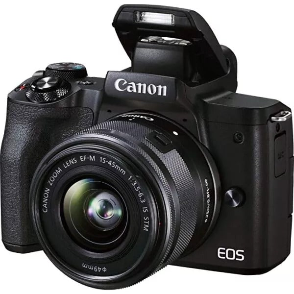Used Canon EOS M50 Mark II + EF-M 15-45mm is STM Kit Black