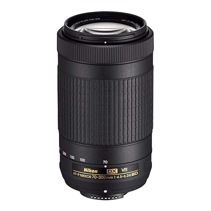 Open Box, Unused Nikon AF-P DX NIKKOR 70-300 mm f/4.5-6.3G ED VR Lens for DSLR Cameras Black