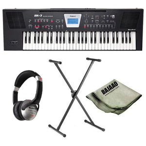 Roland BK-3 61-Key Backing Keyboard Black Deluxe Bundle