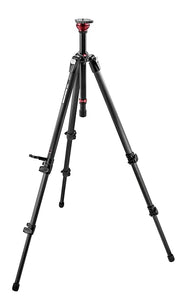 Manfrotto MT055XPRO3 055 एल्यूमिनियम 3-सेक्शन ट्राइपॉड क्षैतिज कॉलम के साथ (काला)